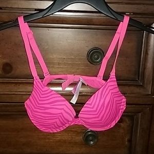 Pink push up bra